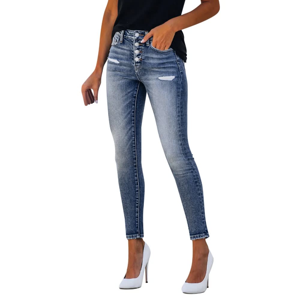 Professional High Waist Ripped Boyfriend Jeans for Women